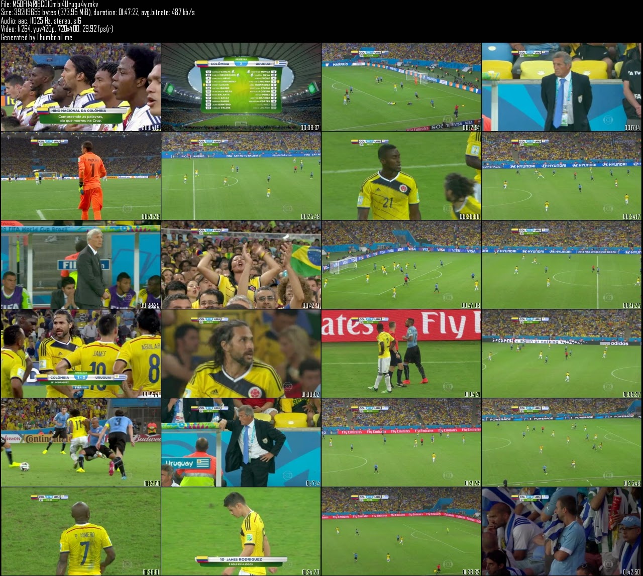 Fifa World Cup (2014) Colombia vs Uruguay